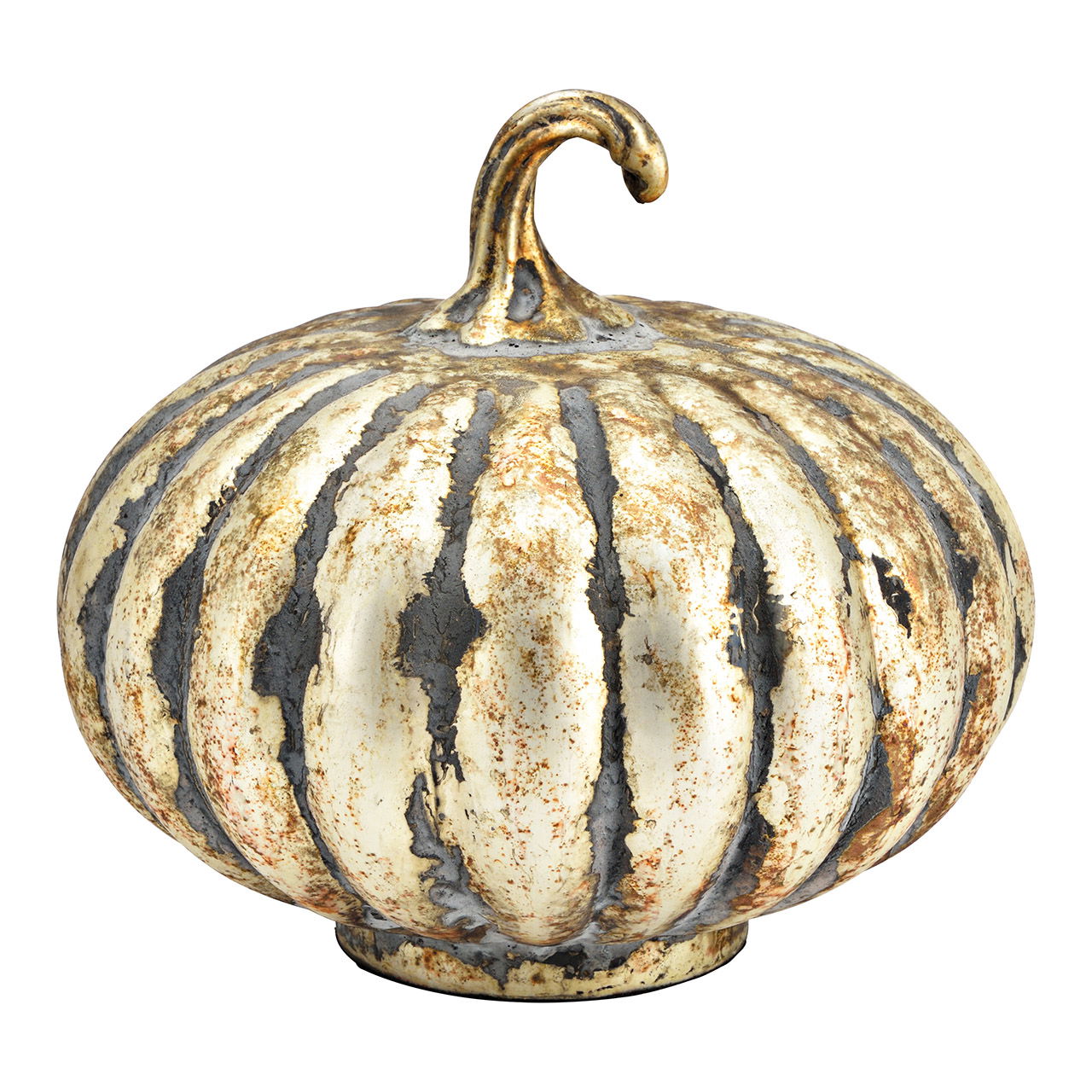 Calabaza de cristal champán antiguo (A/A/P) 19x17x19cm