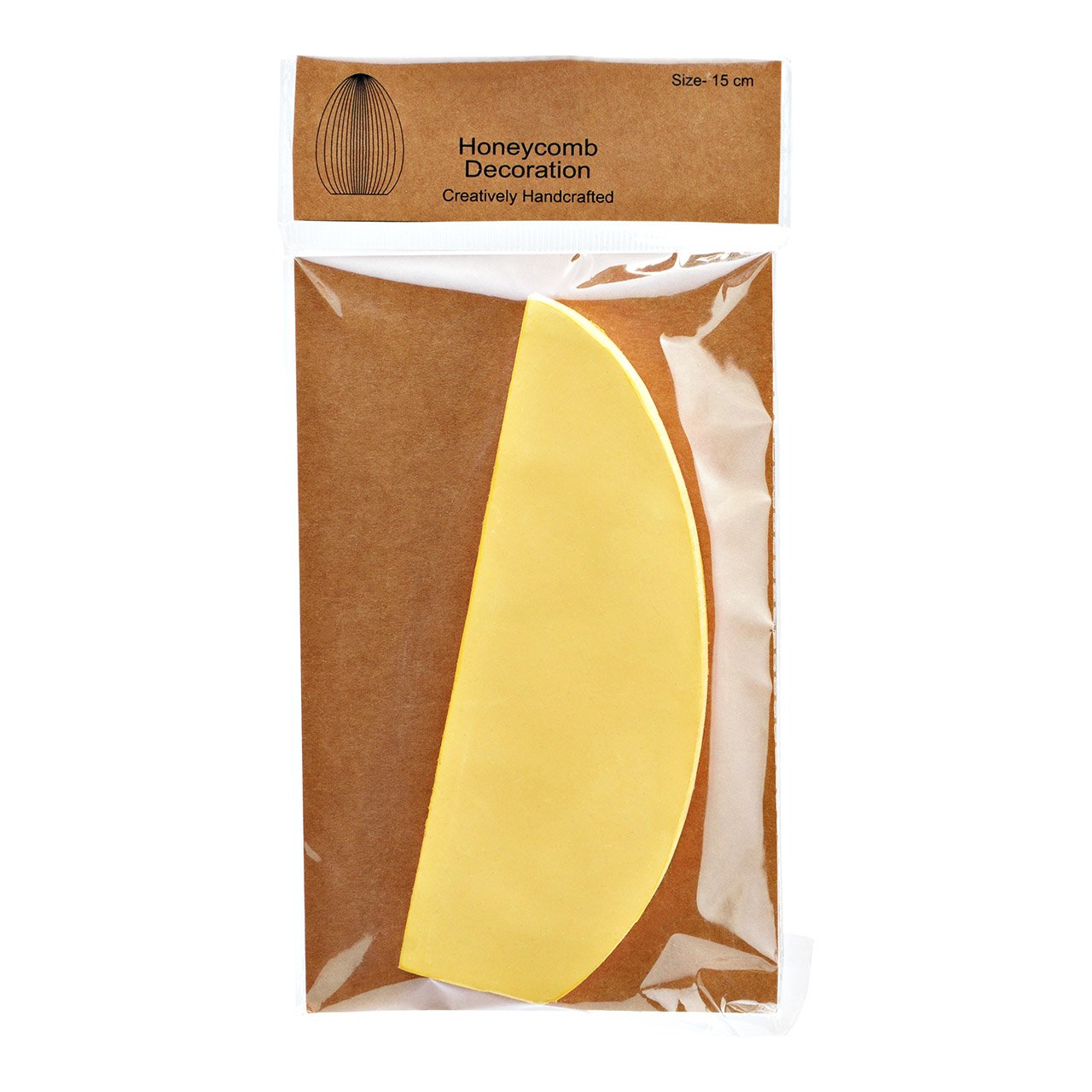 Honingraat paasei van papier/karton geel (B/H/D) 11x15x11cm
