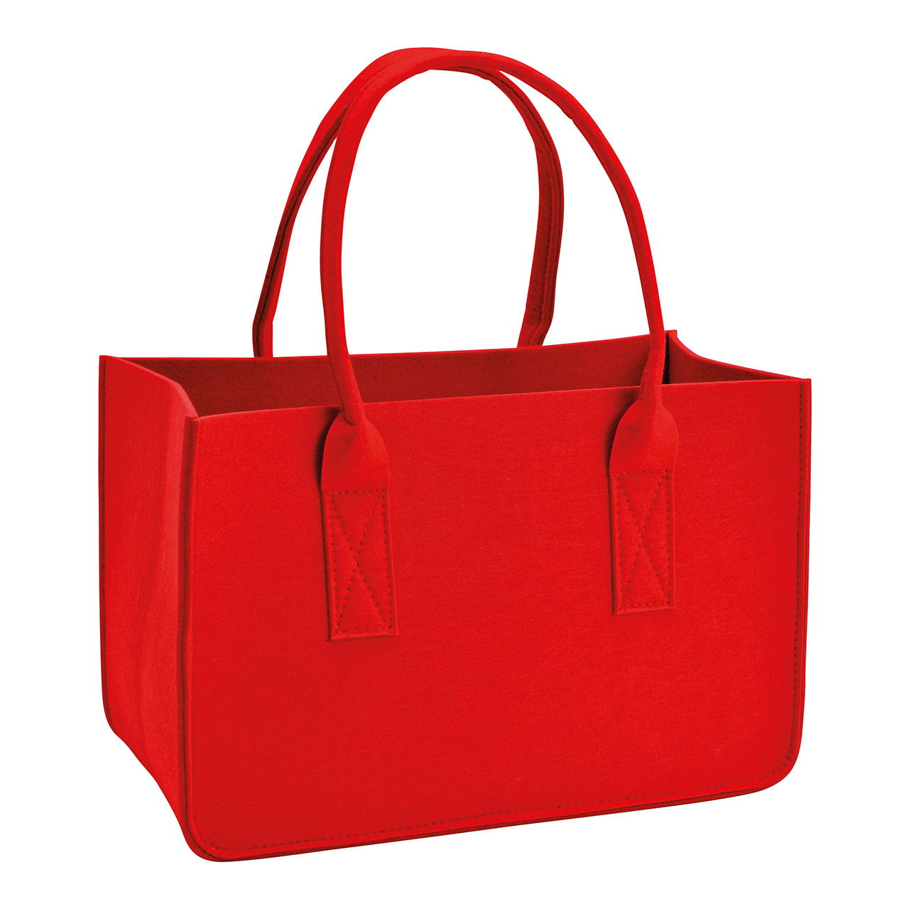 Bolsa de fieltro rojo (c/h/d) 38x25x19cm