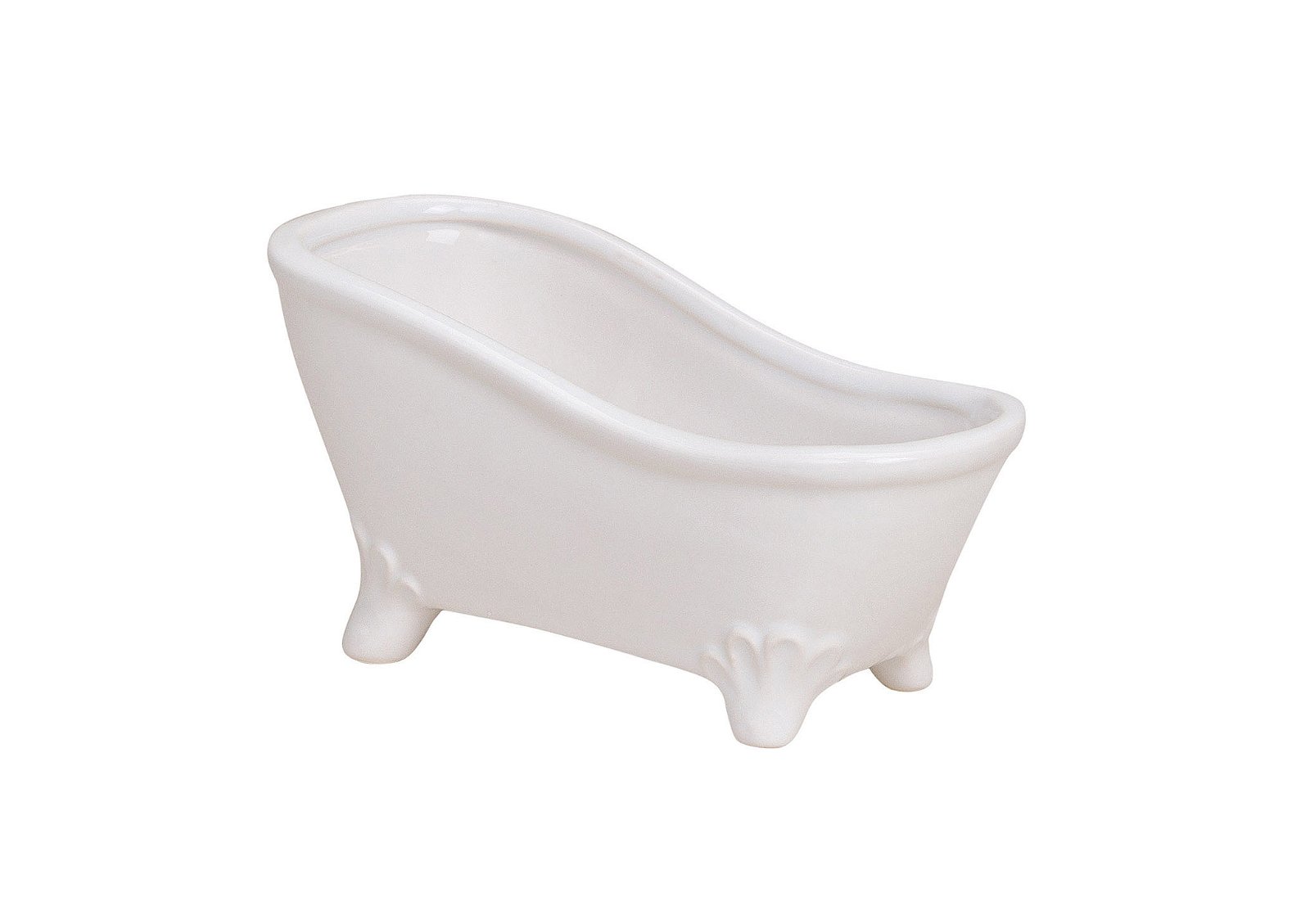 Vasca da bagno, ceramica bianca, L16 x P7 x H9 cm