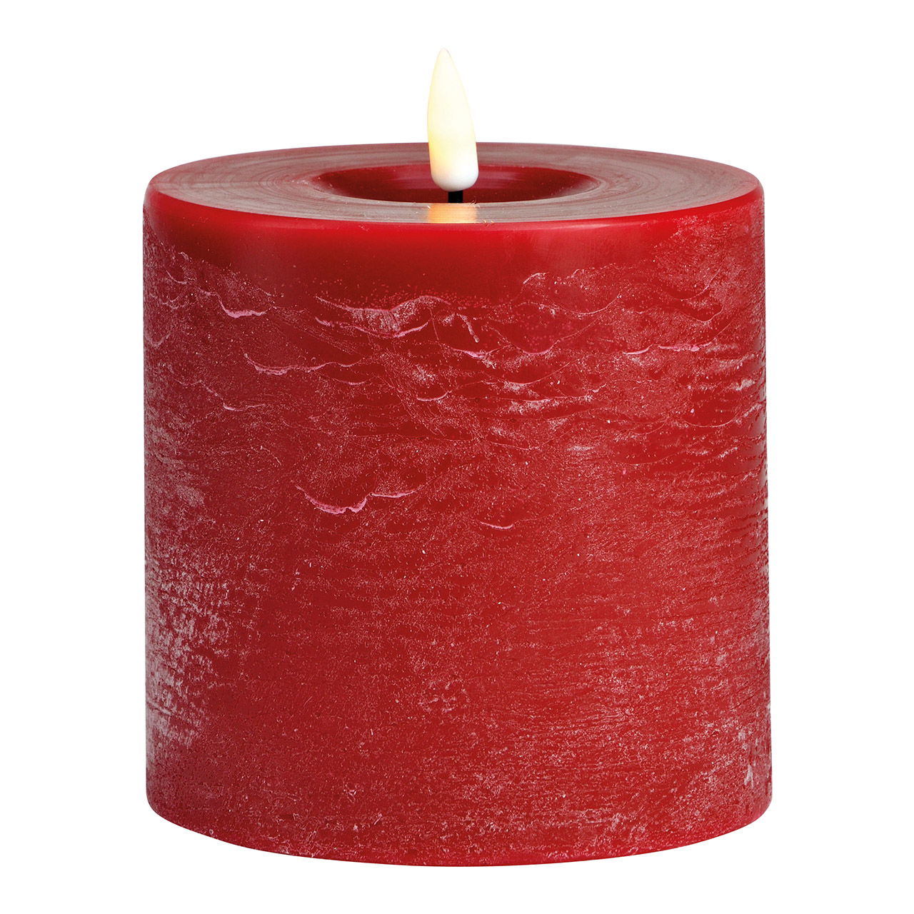 LED Kerze aus Wachs, Bordeaux (B/H/T) 10x10x10cm LED Kerze aus Wachs, Bordeaux (B/H/T) 10x10x10cm