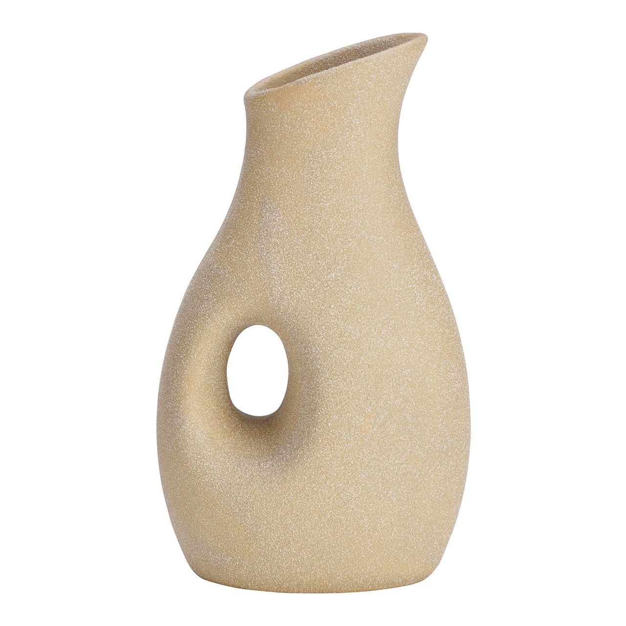 Vase Sand Finish, ceramic brown (W/H/D) 12x22x7cm