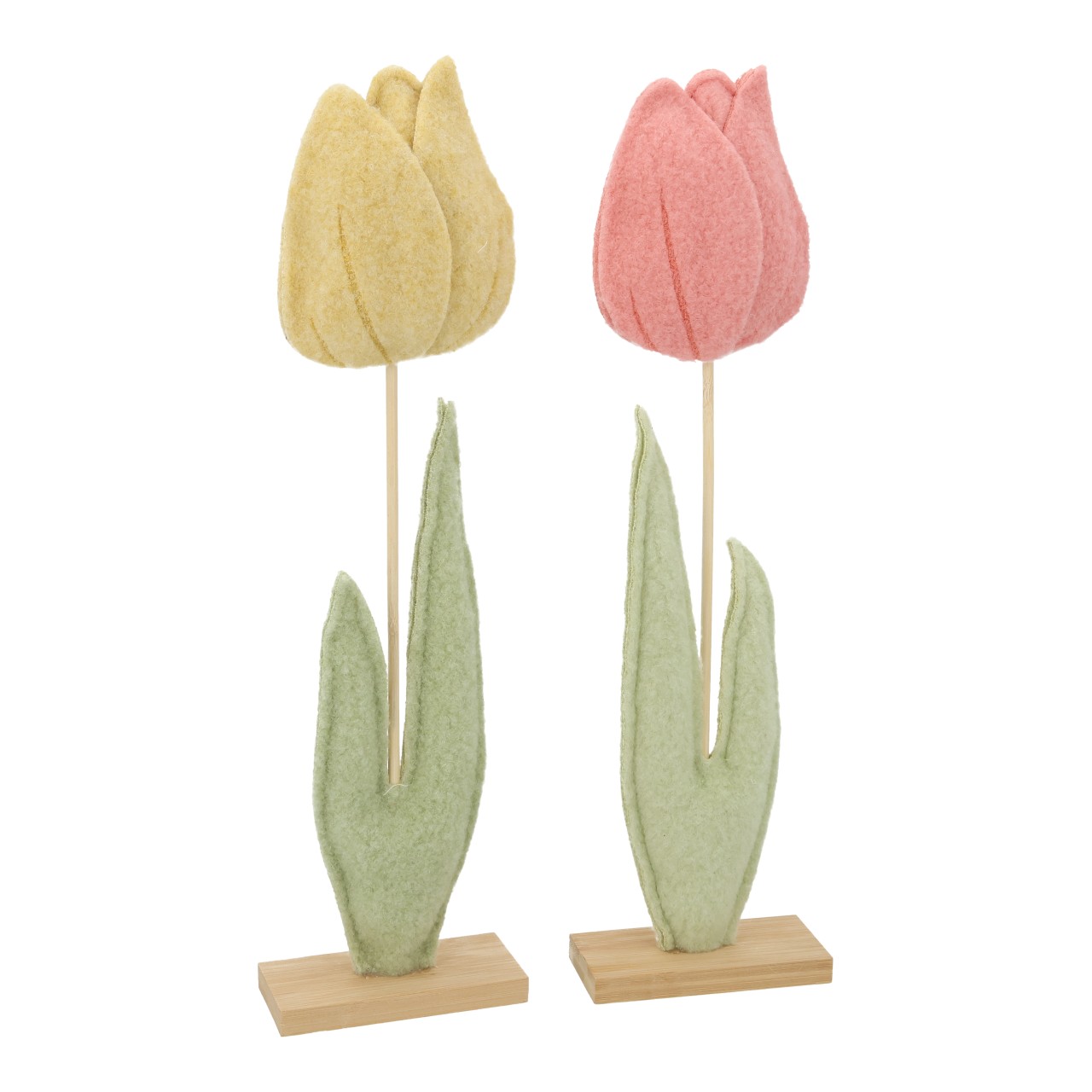 tulpe, kunststoff, deko, zweifarbig, dekofigur