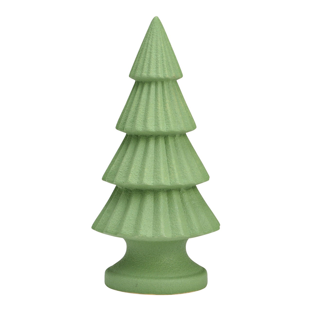 Green ceramic Christmas tree (W/H/D) 10x22x10cm