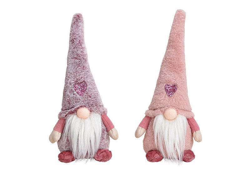 Secret Santa, textiel roze/roze 2-vouw, (w/h/d) 16x33x9cm