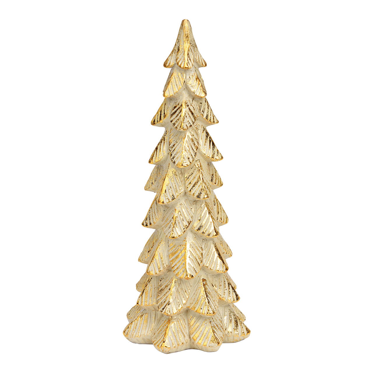 Tannenbaum aus Poly champagner (B/H/T) 9x25x9cm