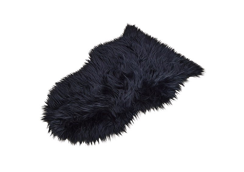 Faux fur black (w / h) 80x50cm