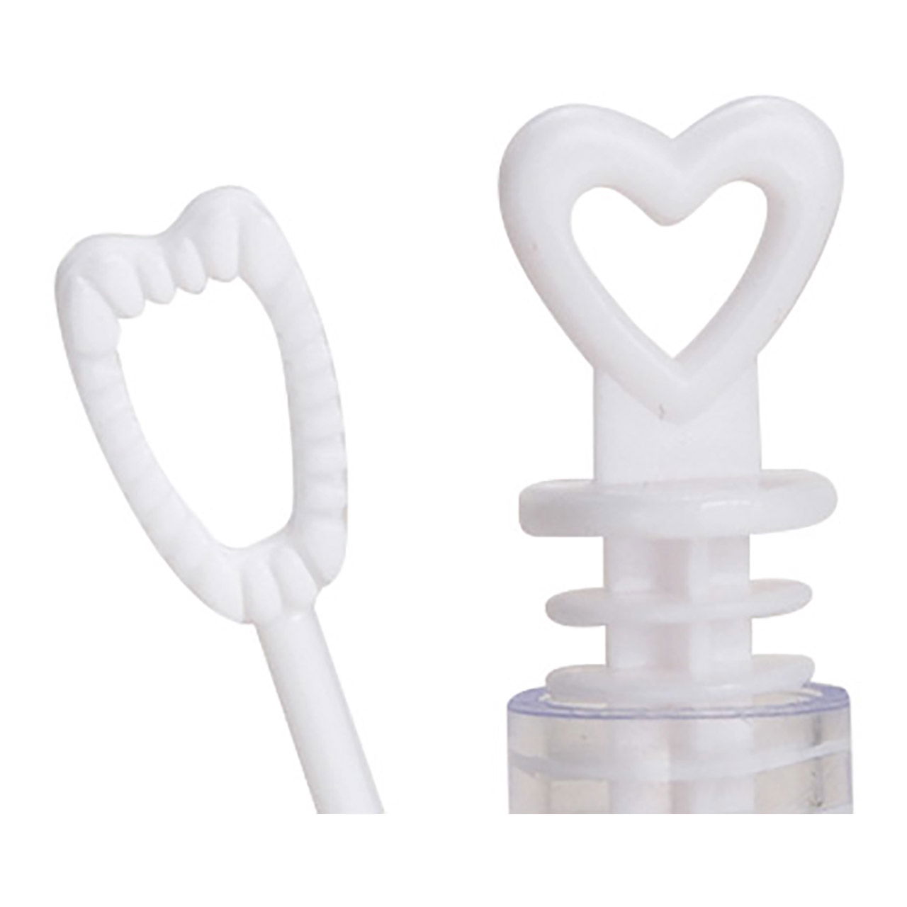 Set de 96 pompas de jabón, corazón para boda, plástico, 4,5ml, (A/A/P) 1x10x1cm Ø1cm