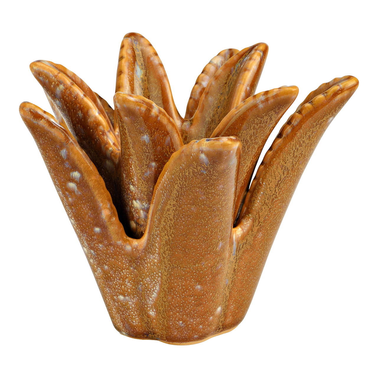 Keramische kandelaar, bruin (B/H/D) 14x11x13cm Elektronik, Hardware, Tier, Leben im Meer