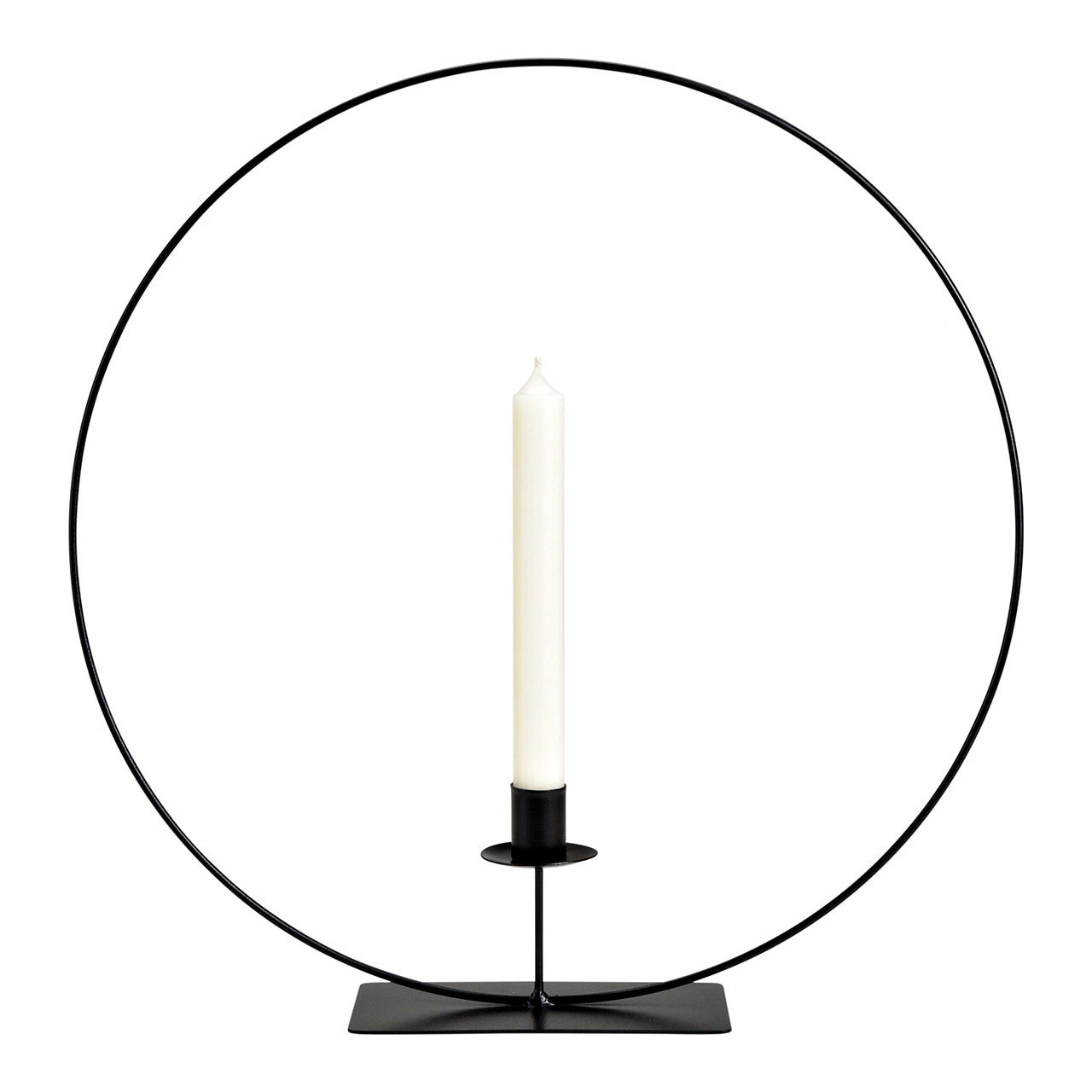 Metal candle holder ring black (W/H/D) 40x40x8cm