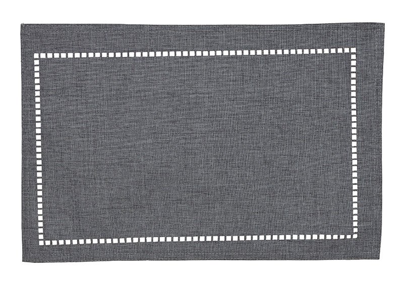 Tischset aus Textil 70% Leinen, 30% Polyester Grau (B/H) 45x30cm