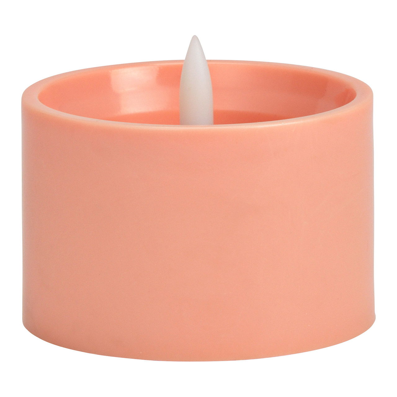 LED outdoor candle made of plastic with timer, pink (W/H/D) 8x6x8cm, 2xAA included