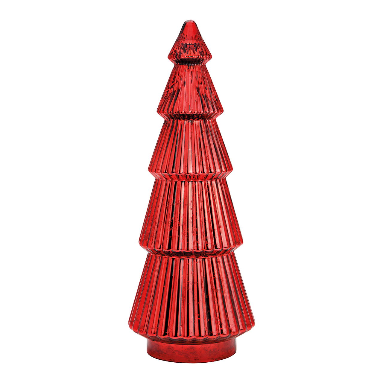 Albero di Natale in vetro rosso (L/H/D) 21x54x21cm