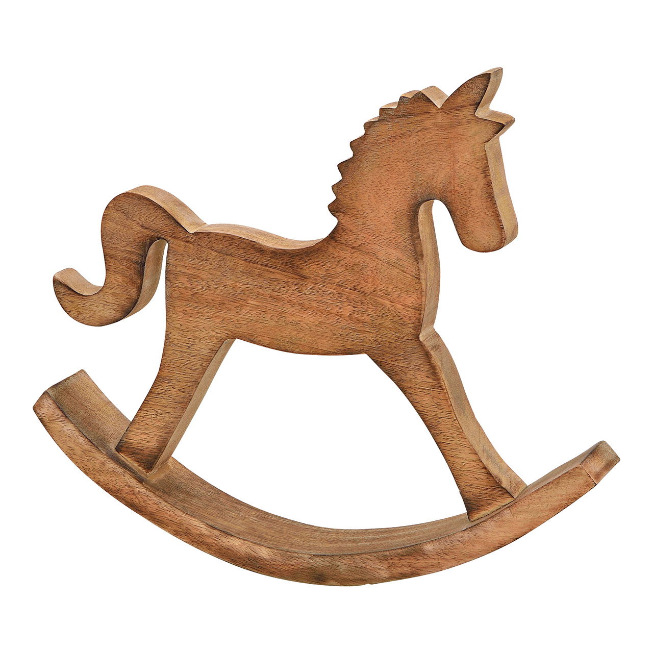 Caballo balancín de madera de mango Marrón (c/h/d) 30x26x4cm