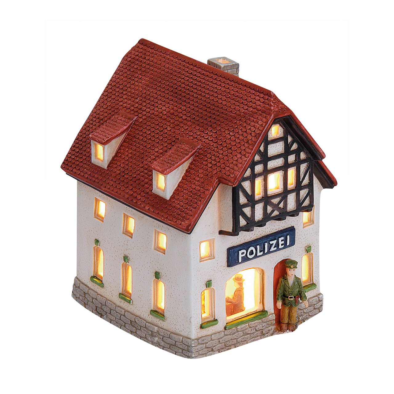 Wurm Lichthaus "Polizei" aus Porzellan, Bunt (B/H/T) 14x16x11cm Wurm Lichthaus "Polizei" aus Porzellan, Bunt (B/H/T) 14x16x11cm