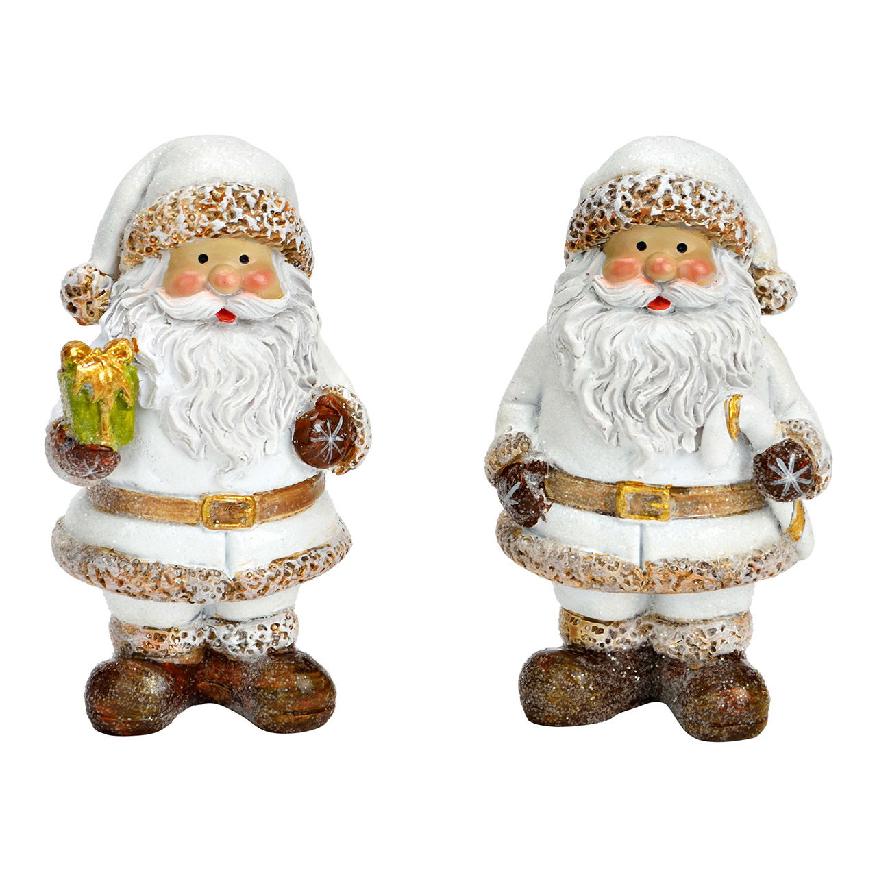 Santa Claus made of poly, 2-fold, white (W/H/D) 4x7x3cm