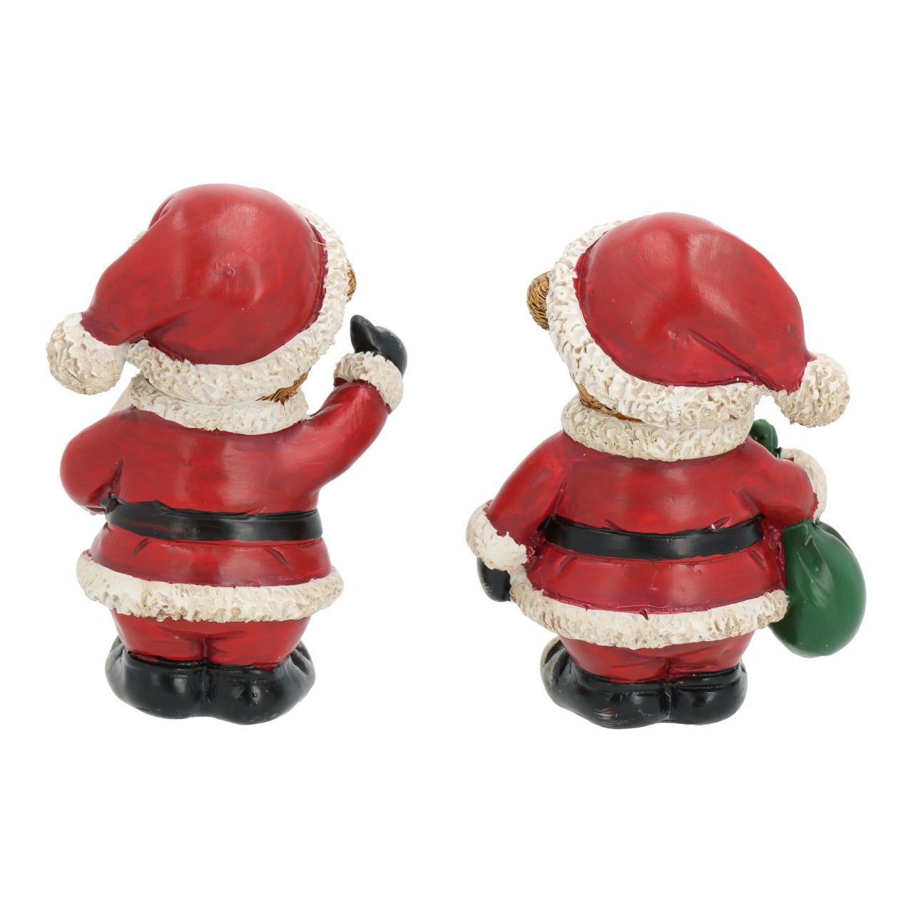 Bear with Christmas hat made of poly red 2 assorted (W/H/D) 5x7x4cm Figur, Spielzeug