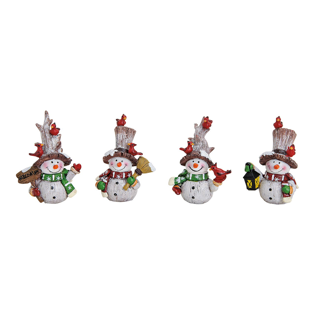Schneemann aus Poly, 4-fach sortiert (B/H/T) 6x8x3 cm Schneemann aus Poly, 4-fach sortiert (B/H/T) 6x8x3 cm
