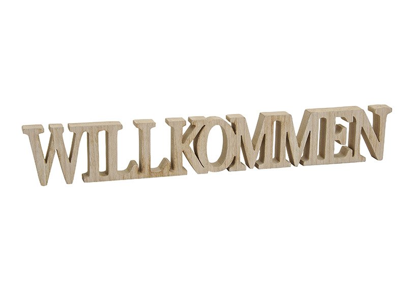 Wording willkommen wood 60x2x9 cm