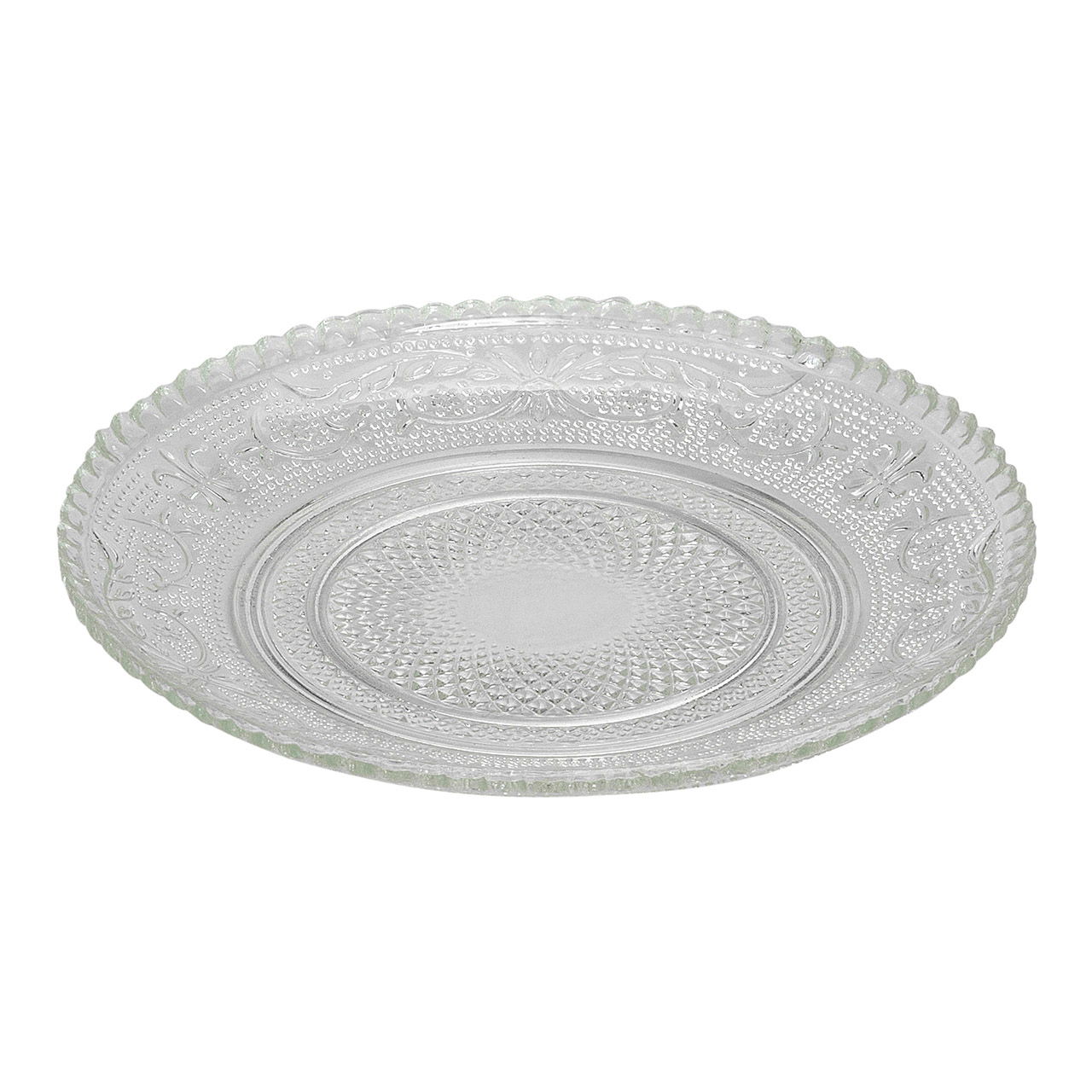 Plato barroco de vidrio, W15 cm