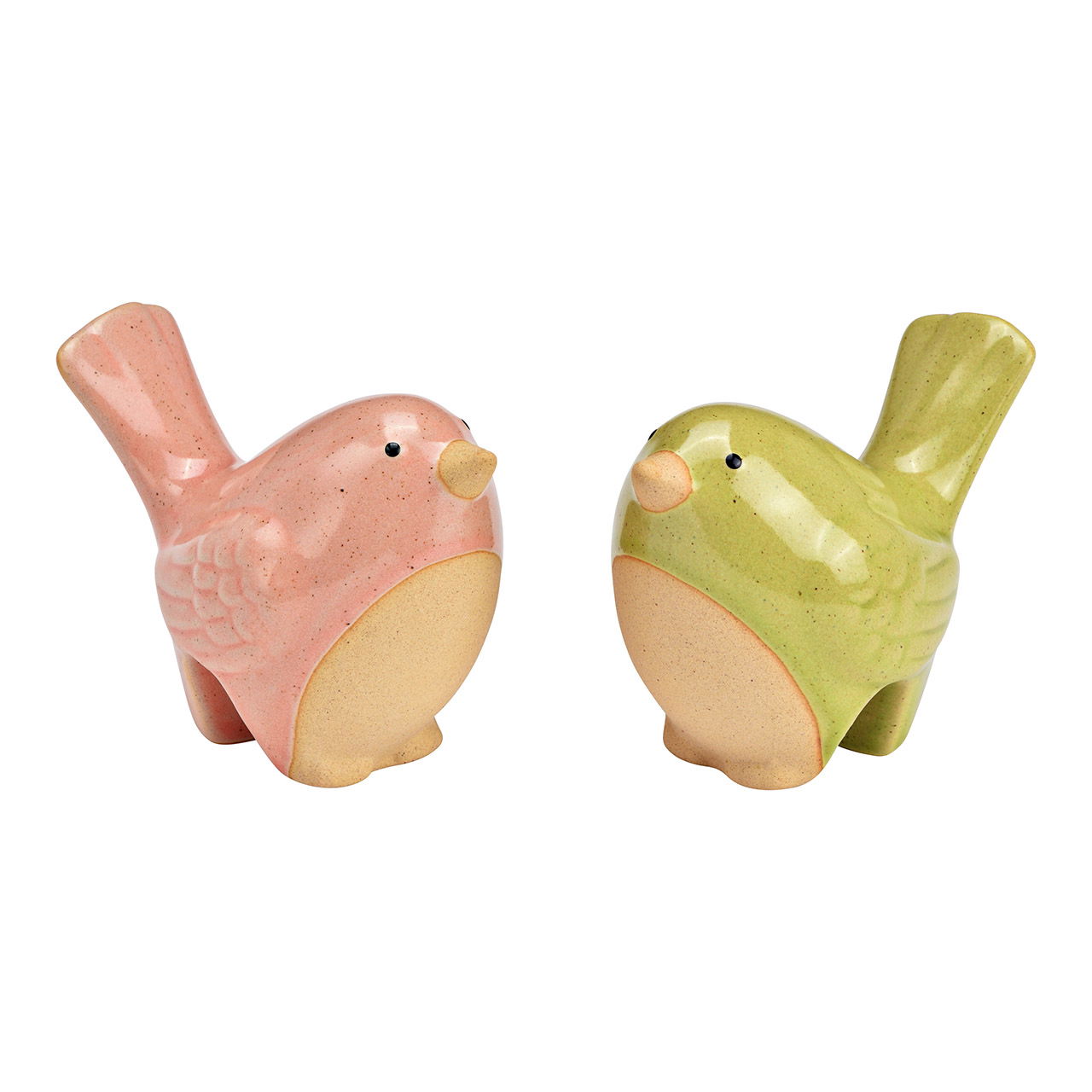 Uccello sgabello in gres, 2 pieghe, verde/rosa (L/H/D) 9x6x5cm Uccello sgabello in gres, 2 pieghe, verde/rosa (L/H/D) 9x6x5cm