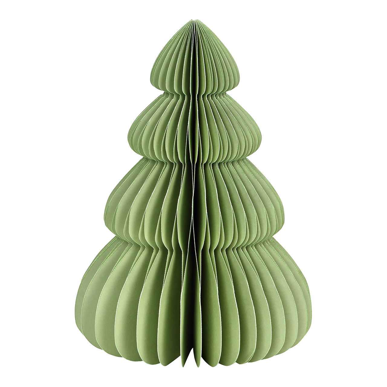 Honeycomb Christmas tree made of paper/cardboard, green (W/H/D) 14x20x14cm