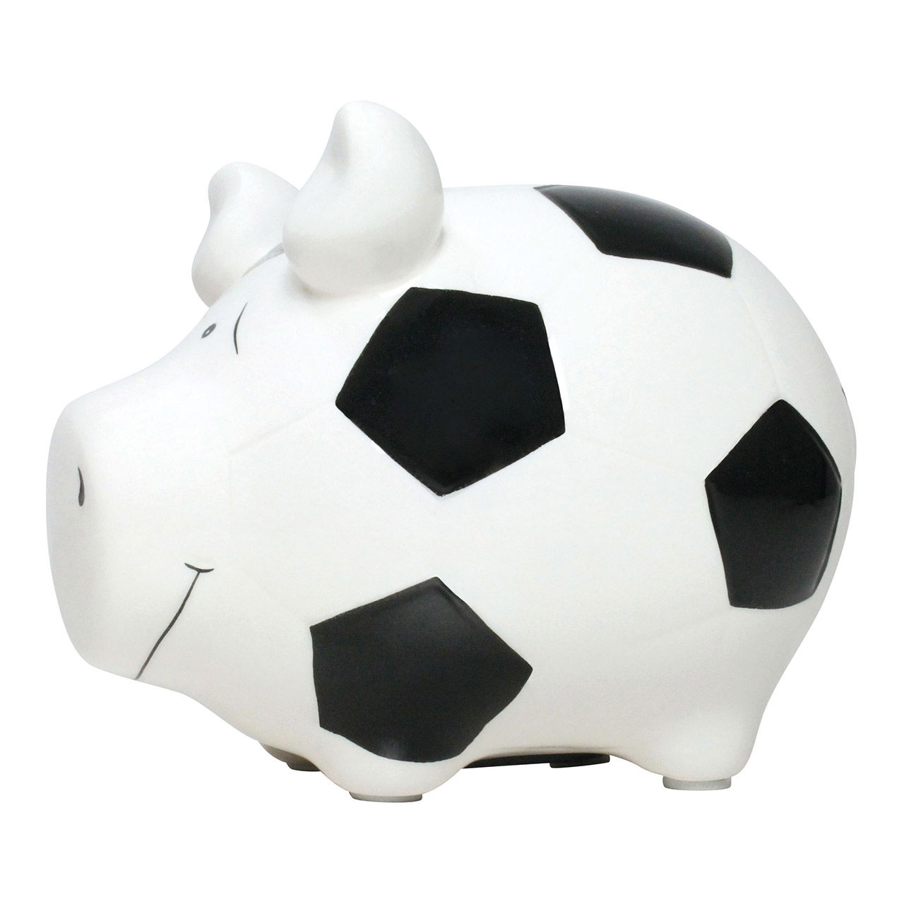 Spardose KCG Kleinschwein, Fußballschwein, aus Keramik (B/H/T) 12,5x9x9 cm