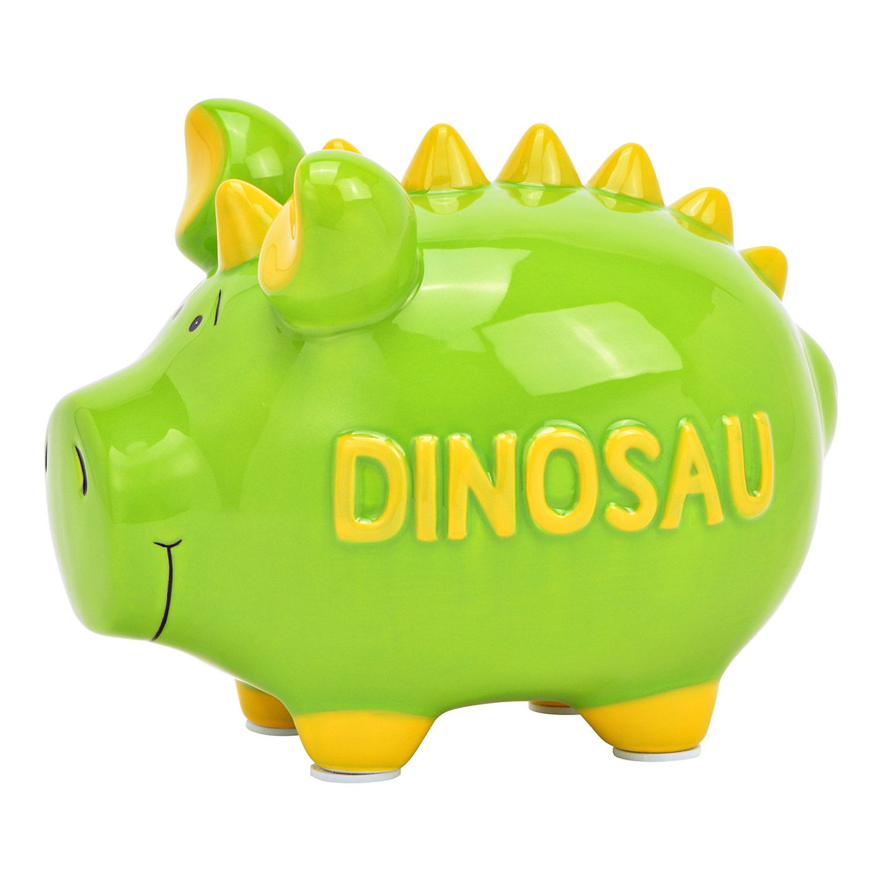 KCG Sparschwein Dinosau aus Keramik, Grün (B/H/T) 17x15x15cm Mittelschwein Sparschwein