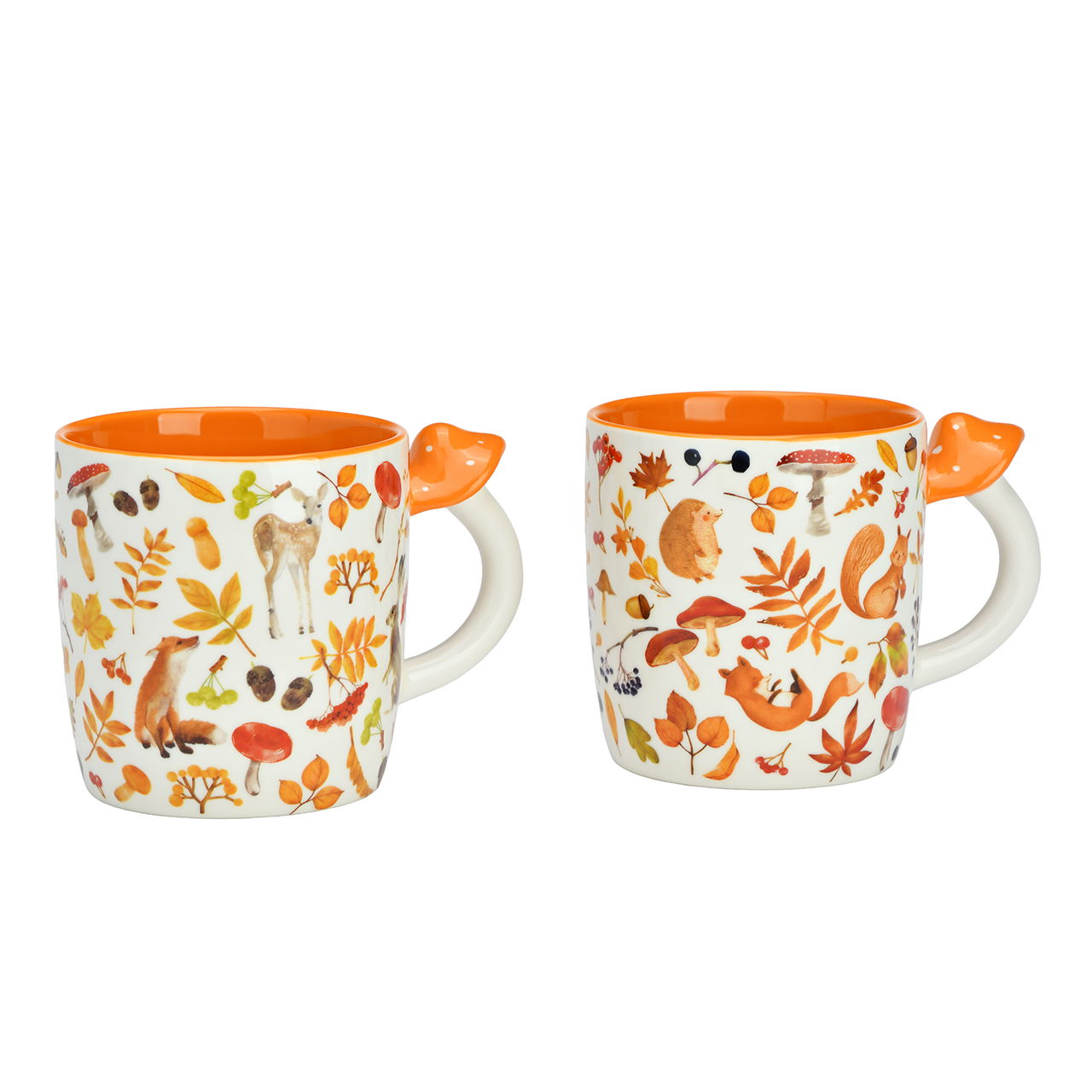Taza con seta de porcelana naranja 2 surtidos (A/A/D) 12x9x9cm 350ml Pokal, Kunst, Porzellan, Töpferei