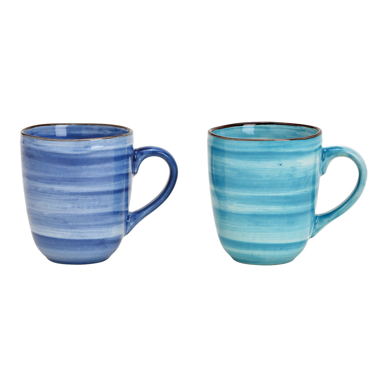 Tazza in gres blu a 2 pieghe, (L/H/D) 12x10x8cm 370ml Tazza in gres blu a 2 pieghe, (L/H/D) 12x10x8cm 370ml