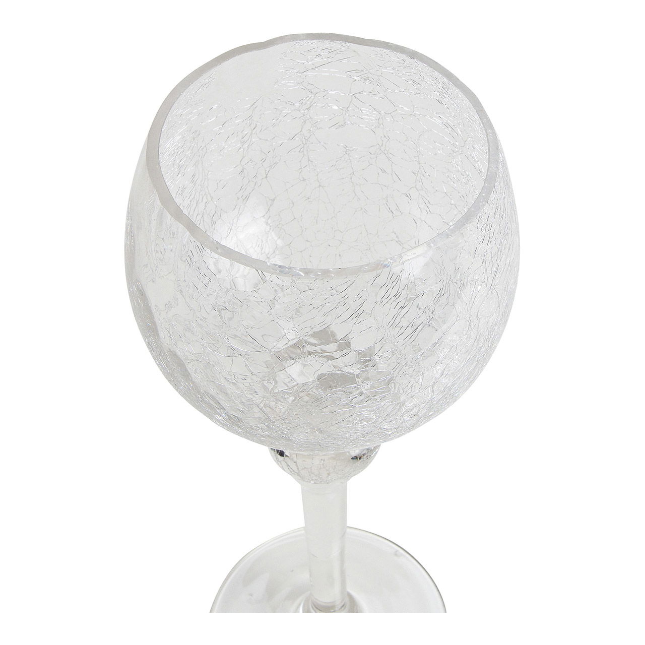 Wind light set goblet Cracking clear 30, 35, 40cm x Ø13cm made of glass set of 3 Glas, Kelch, Wein, Weinglas, Lampe
