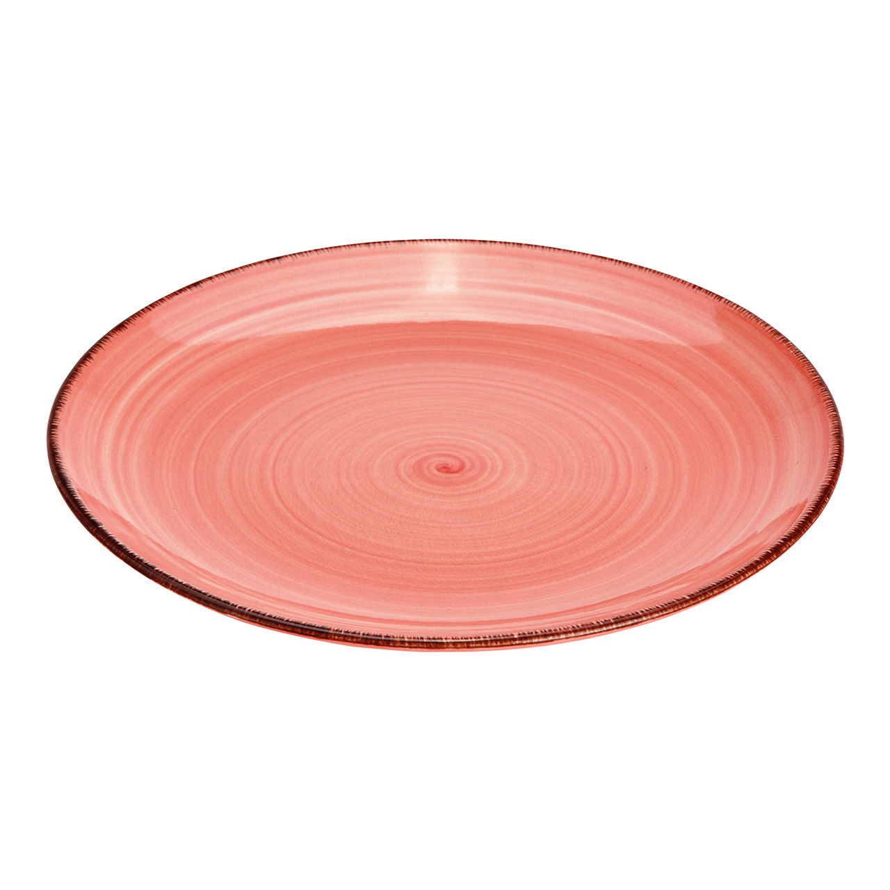 Plate stoneware pink (W/H/D) 19x2x19cm