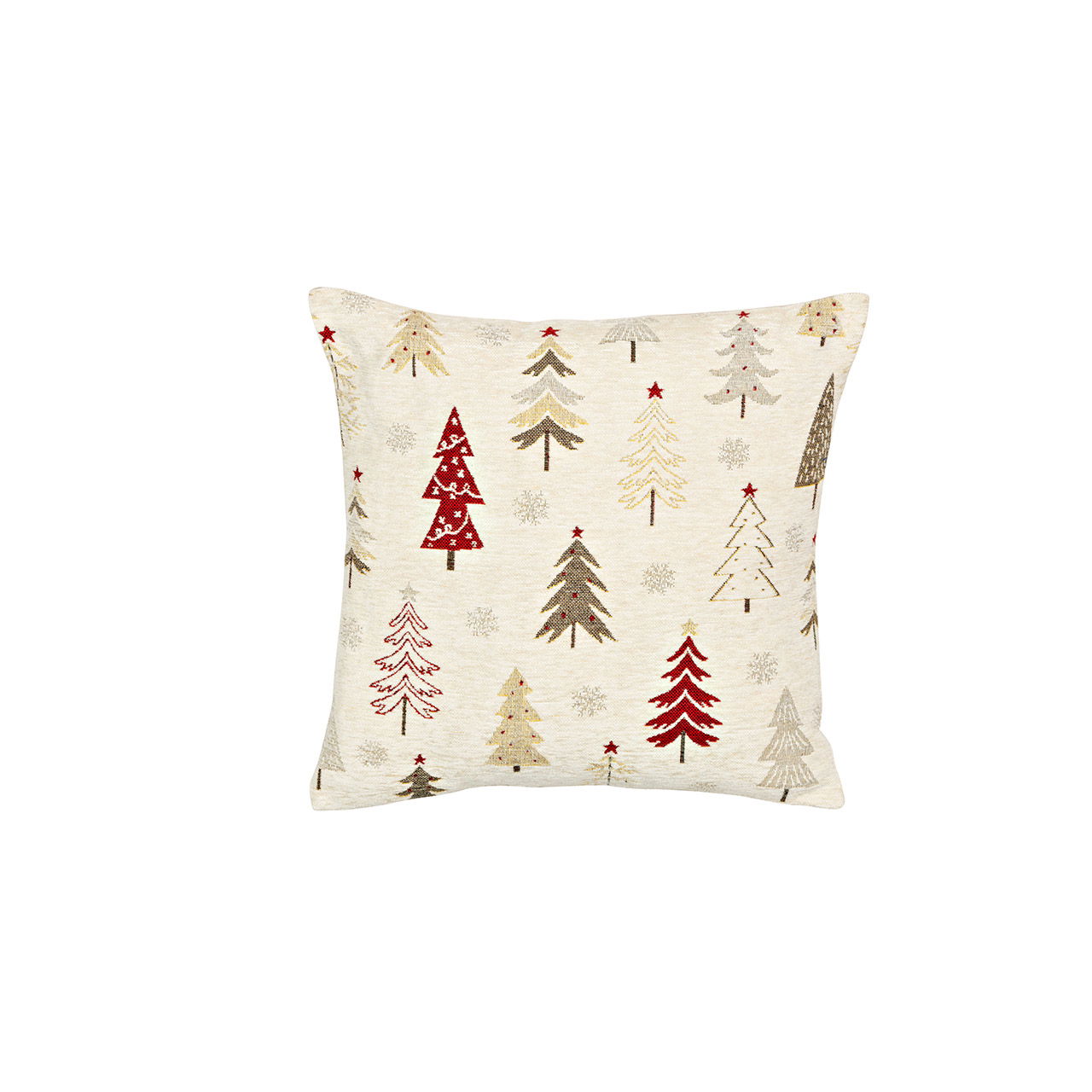 Copricuscino albero di Natale in tessuto, beige (L/A) 45x45cm con zip