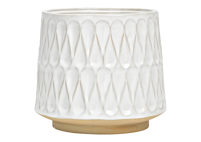 Porcelain flower pot White (W/H/D) 17x15x17cm