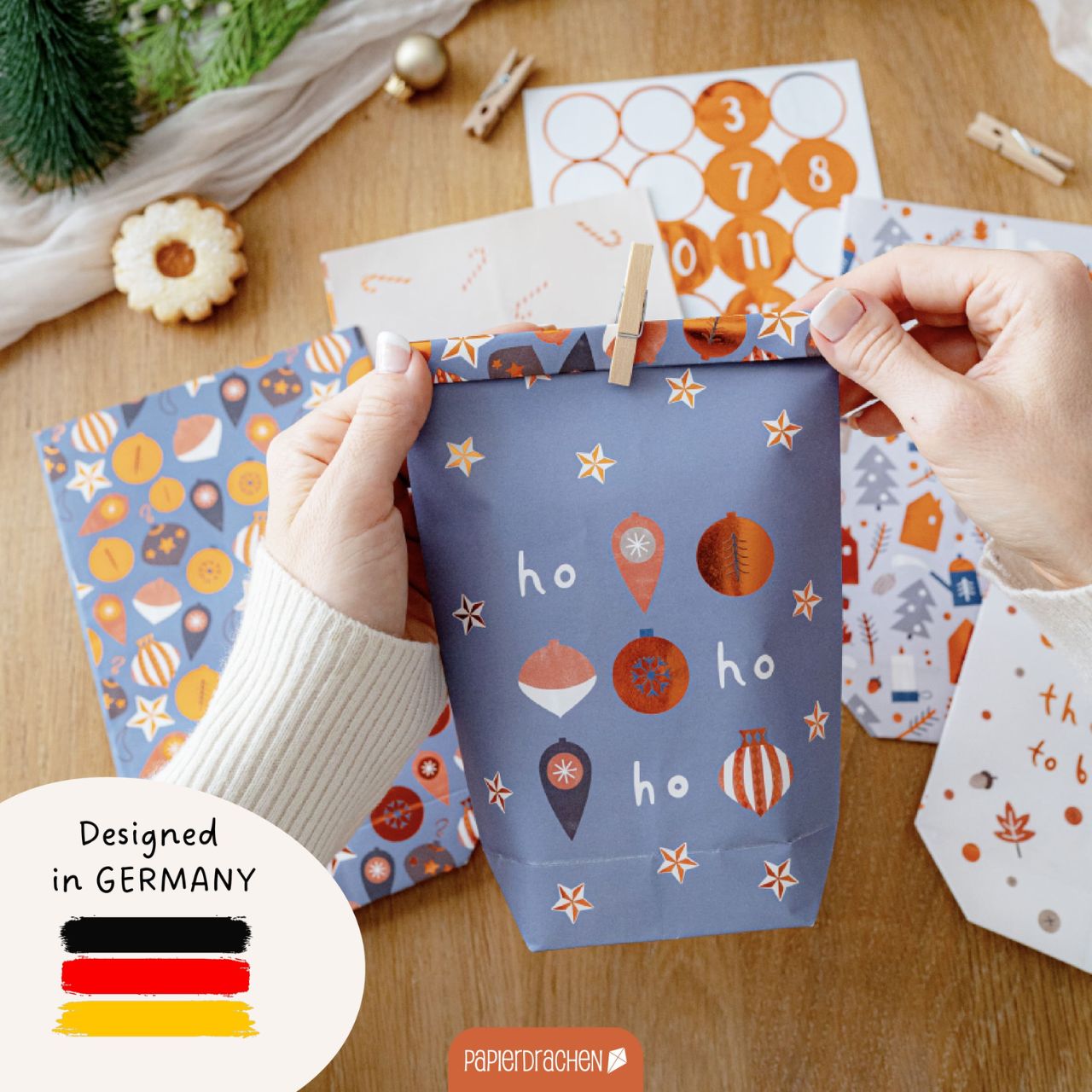 Advent calendar, Weihnachtskalender, Bag, Paper bag, Seasonal gift