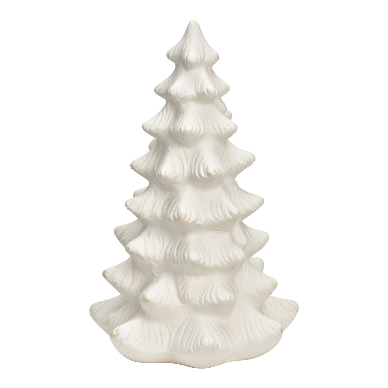 Sapin en porcelaine blanche (L/H/P) 14x21x14cm