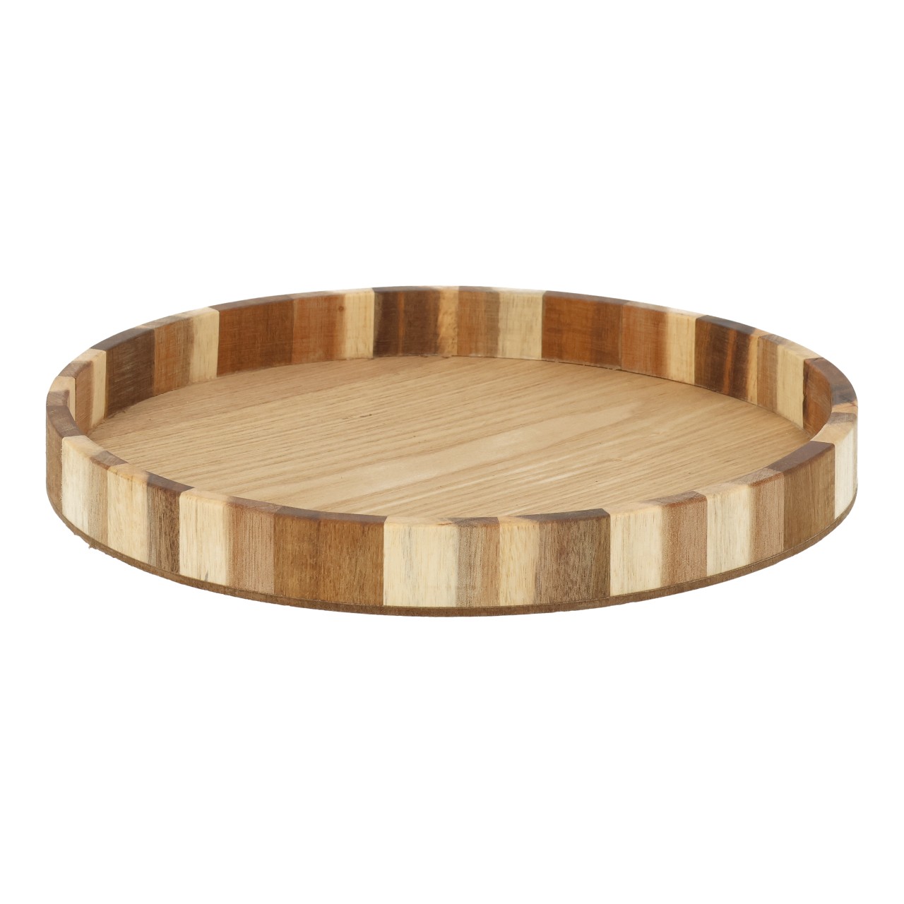 Tablet aus Holz Braun (B/H/T) 29x3x29cm Holzplatte, Rundes Brett, Schneidbrett, Naturholz, Musterschnitt