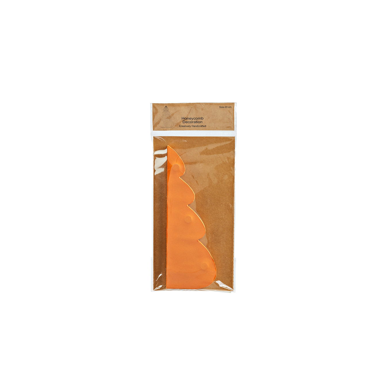 Árbol de Navidad de nido de abeja de papel/cartón, naranja (A/A/P) 14x20x14cm Árbol de Navidad de nido de abeja de papel/cartón, naranja (A/A/P) 14x20x14cm
