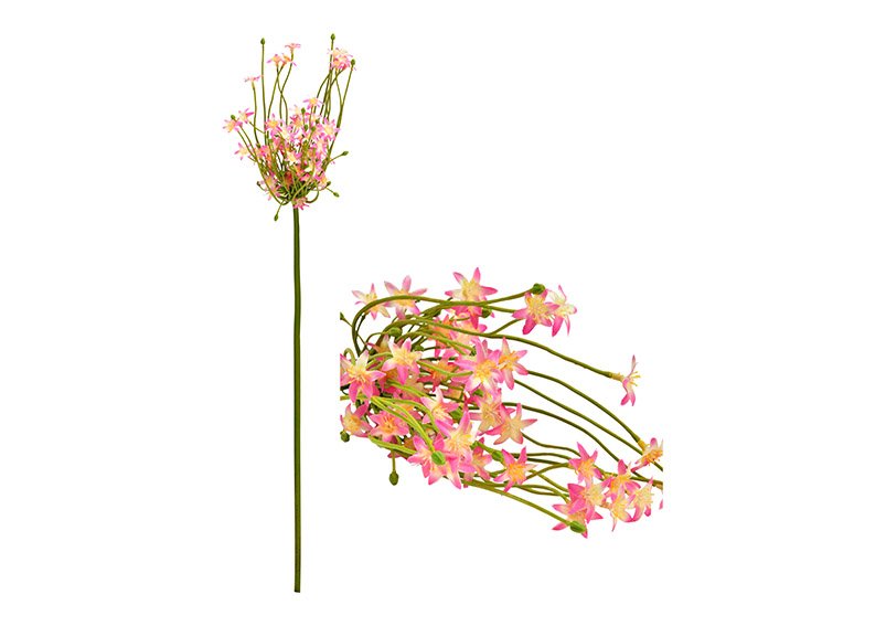 Plastic Kunstbloem Allium Roze (H) 76cm