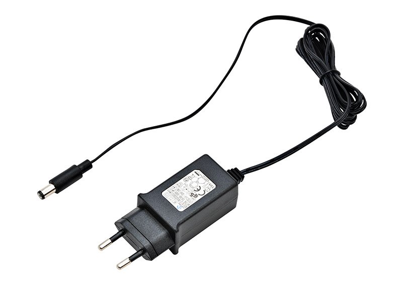 Adapter for winter scene, arc made of black plastic, 100-240VAC 50/60Hz, 4.5VDC 300mA, supply cable 1.8m