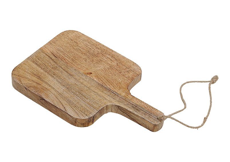 Planche de service, planche à découper en bois de manguier Marron (L/H/P) 29x18x3cm