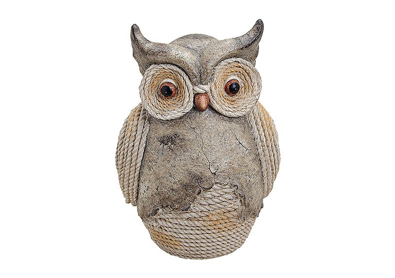 Owl grey magnesia 32x26x46 cm