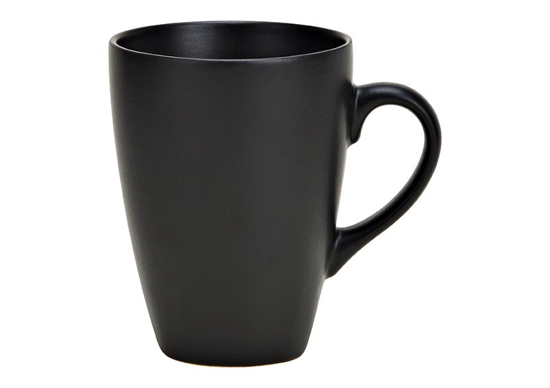 Stoneware Mug Black (W/H/D) 12x11x9cm