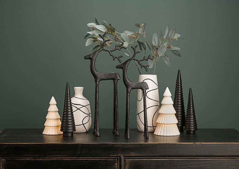 Deko Hirsch aus Metall, Schwarz, (B/H/T) 19x45x10 cm Deko Hirsch aus Metall, Schwarz, (B/H/T) 19x45x10 cm