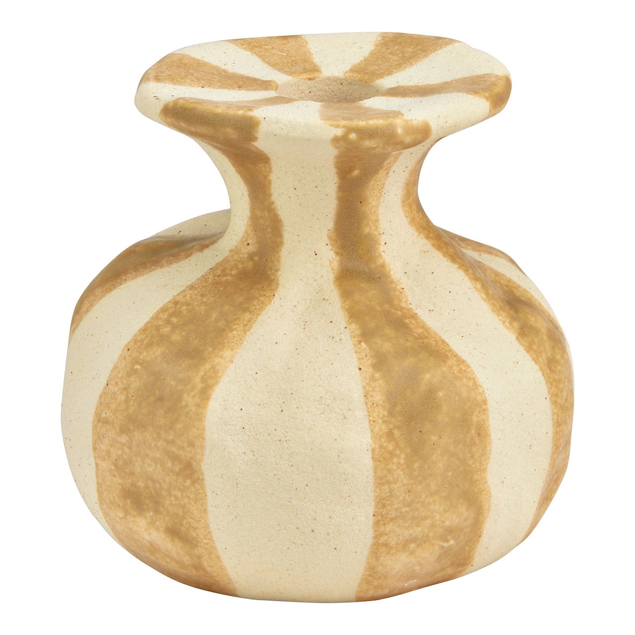Keramische kandelaar, beige (B/H/D) 10x10x10cm Krug, Töpferei, Vase