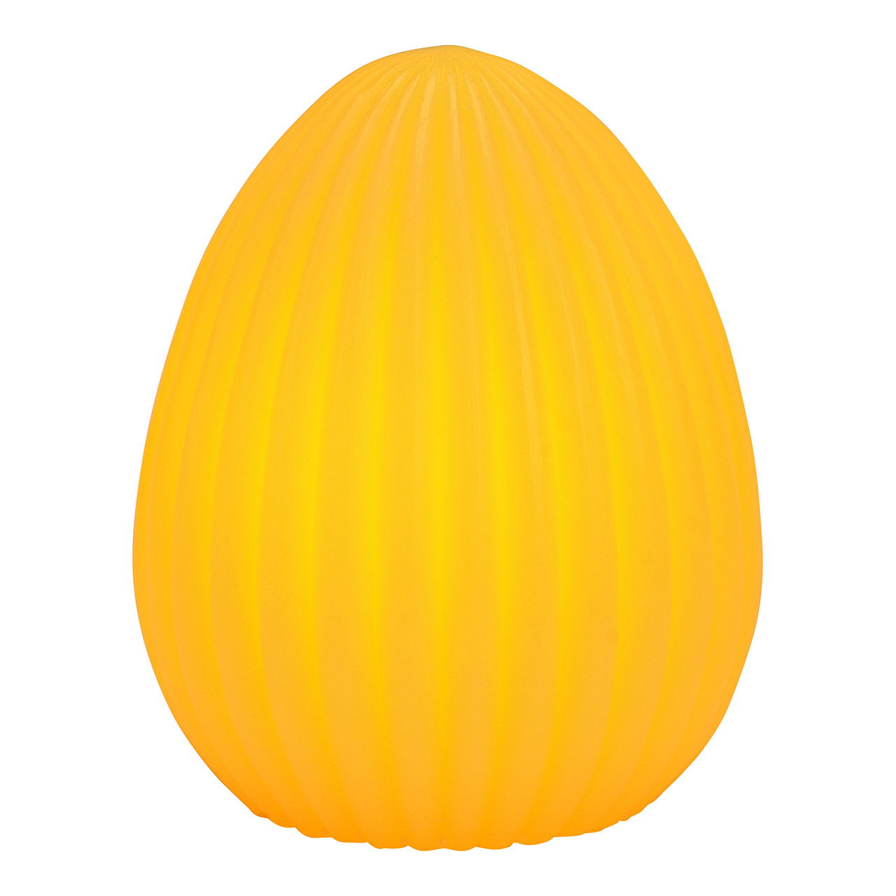 Uovo di Pasqua a LED, decorazione a strisce 3D, in cera/plastica, giallo (L/H/D) 10x11x10cm Funzionamento a batteria 1xCR2032, non inclusa
