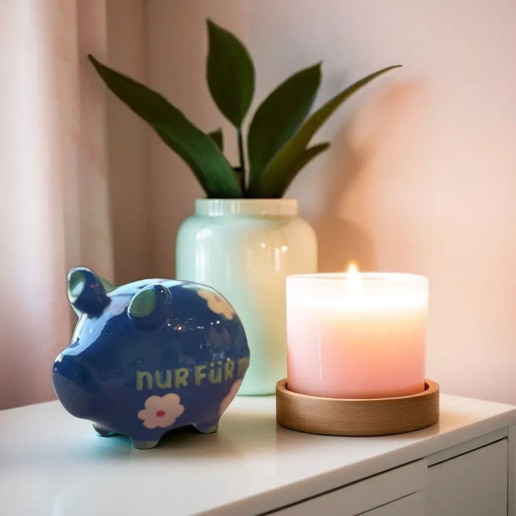 Sparschwein Company Sparschwein "Nur für Mich" aus Keramik, Blau/Grün (B/H/T) 12,5x9x9 cm Kleinschwein Kerze