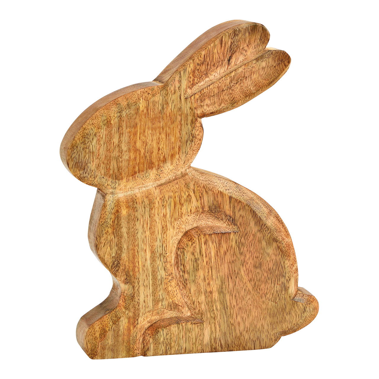 Présentoir lapin en bois de manguier naturel (L/H/P) 19x25x3cm