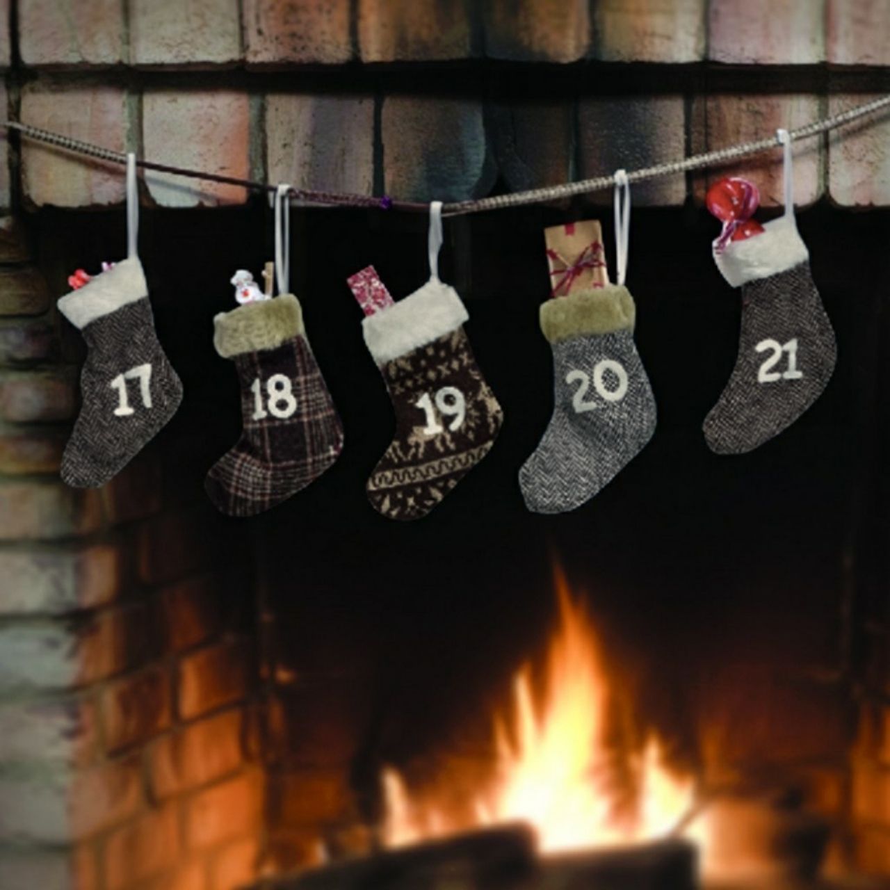 Kamin, Drinnen, Strumpfwaren, Socke, Weihnachtsdekorationen