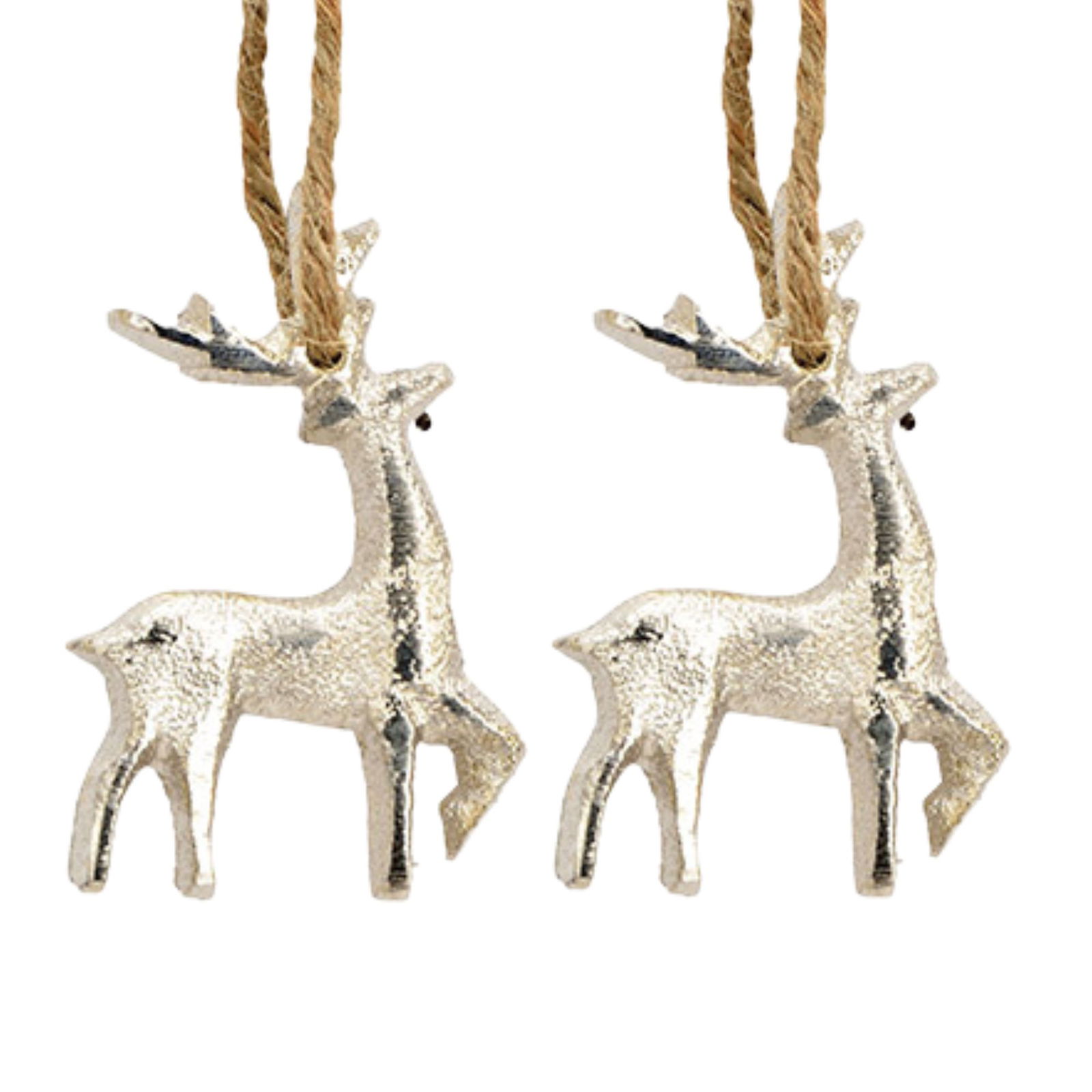 Christbaumschmuck Hirsch aus Metall, Silber, (B/H/T) 3,5x5,5x0,5 cm, 30 Stk. im Glas Holz, Krug, Zubehor, Tier, Hirsch, Säugetier, Tierwelt